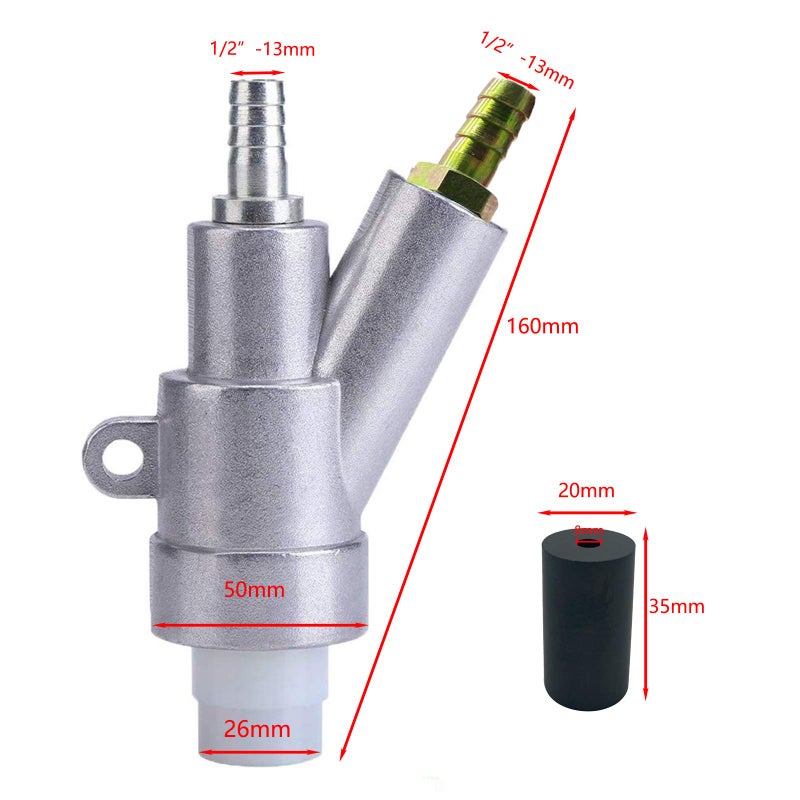 HOLDWIN Sand Blaster Gun Boron Carbide Nozzle Air Sandblaster Gun Kits Stainless Steel Spray Gun Sandblasting Gun Rust Dust Remove (35 * 20 * 8mm Tip) - Image 4